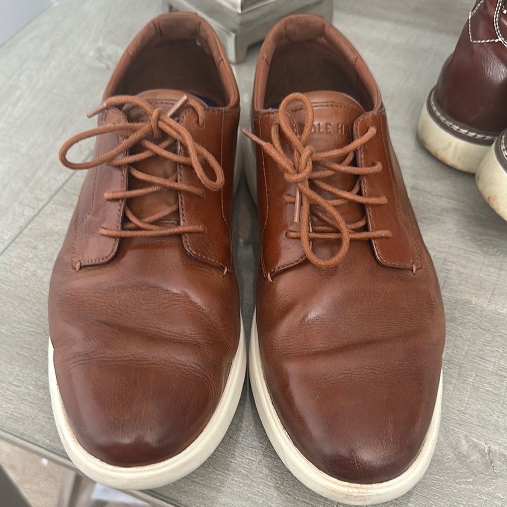 Cole Haan Brown Leather Oxfords with Modern Sole